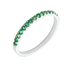 Media Alianza Bella Esmeralda Oro Blanco 18K