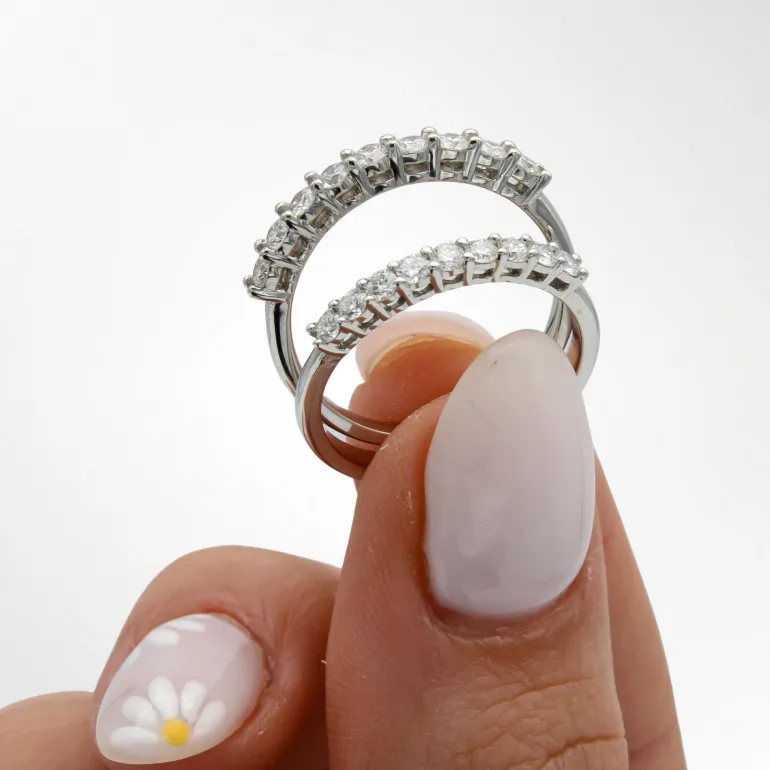 Media Alianza Fantasy Diamantes G-VS Oro Blanco 18K
