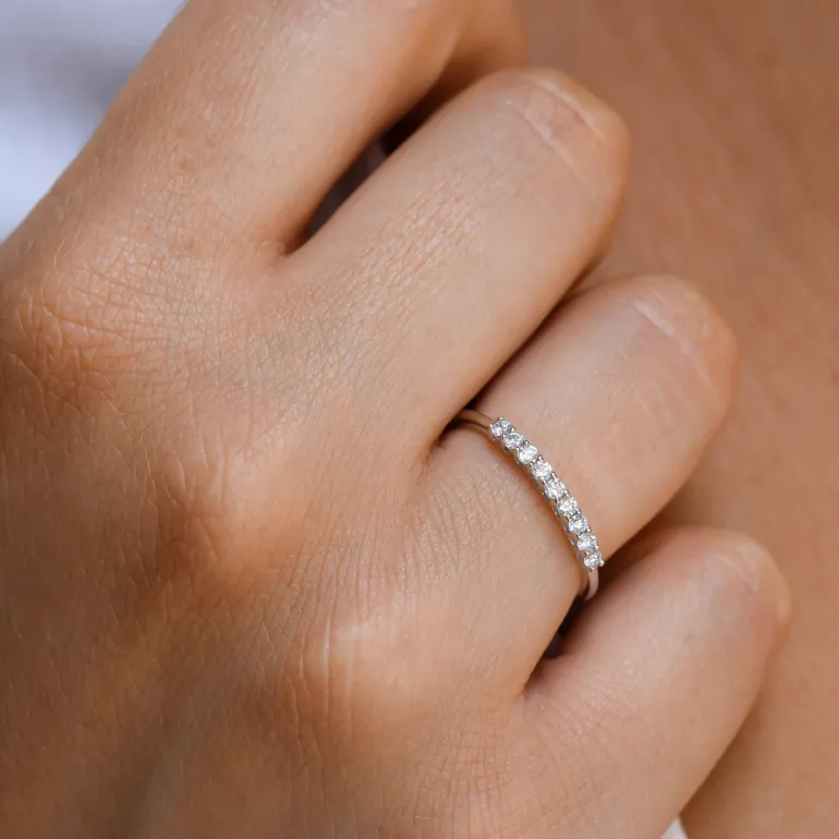 Media Alianza Fantasy Diamantes G-VS Oro Blanco 18K