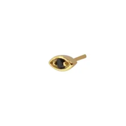 Pendiente Black Eye Plata Dorada