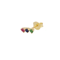 Pendiente Mini Amelie Multicolor Plata Dorada