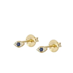 Pendiente Mini Blue Eye Plata Dorada