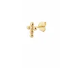Pendiente Mini Cross Ball Plata Dorada