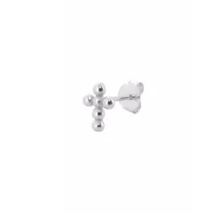 Pendiente Mini Cross Ball Plata