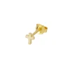 Pendiente Mini Cross Plata Dorada