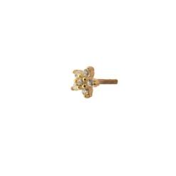Pendiente Mini Estrella Polar Plata Dorada