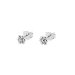 Pendiente Mini Flower Ball Plata