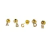 Pendiente Mini Letter Plata Dorada