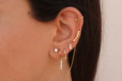 Pendiente Mini Nélida Plata Dorada