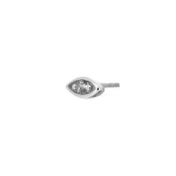 Pendiente Mini Ojo Circonita Plata