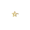 Pendiente Mini Silueta Estrella Plata Dorada