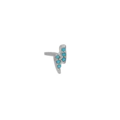 Pendiente Mini Torm Turquesa Plata