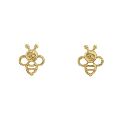 Pendientes Abeja Oro 18K