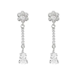 Pendientes Amaranta Oro Blanco 18K