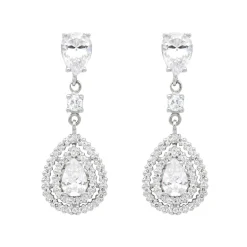 Pendientes Arabella Oro Blanco 18K