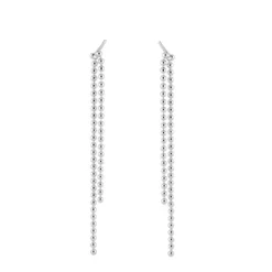 Pendientes Ball Chain Plata