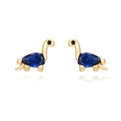 Pendientes Brachiosaurus Plata Dorada