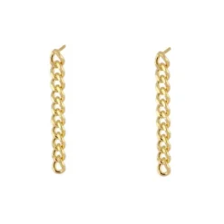 Pendientes Chain Plata Dorada