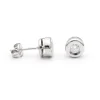 Pendientes Chatón 0,22ct Diamantes Oro Blanco 18K