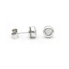 Pendientes Chatón Diamantes 0,12ct H-VS Oro Blanco 18K