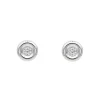 Pendientes Chatón Diamante Oro Blanco 18K