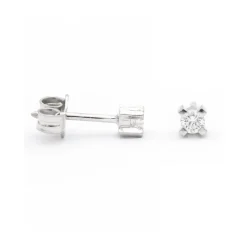 Pendientes Claw Diamantes Oro Blanco 18K