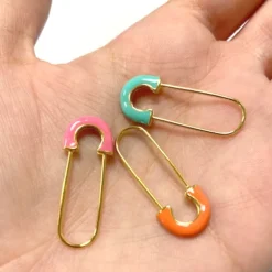 Pendientes Clip Turquesa Plata