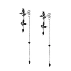 Pendientes Colette Black Plata