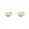 Pendientes Corazón Nácar Oro 18K