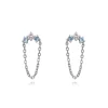 Pendientes Crystal Chain Plata
