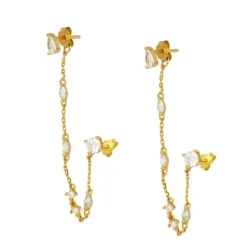 Pendientes Daisy Chain Plata Dorada