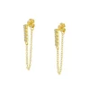 Pendientes Dune Chain Plata Dorada