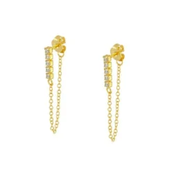 Pendientes Dune Chain Plata Dorada
