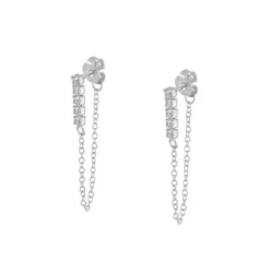 Pendientes Dune Chain Plata
