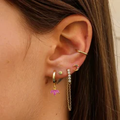 Pendientes Dune Chain Plata Dorada