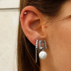 Pendientes Dune Chain Plata