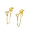 Pendientes Dunia Chain Plata Dorada