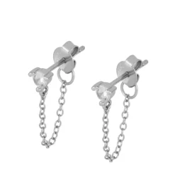 Pendientes Dunia Chain Plata