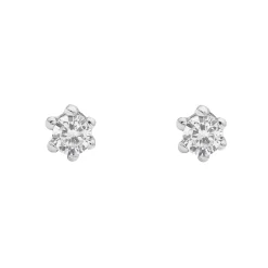 Pendientes Elia Oro Blanco 18K