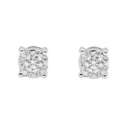 Pendientes Elsa Diamantes 0,30ct Oro Blanco 18K