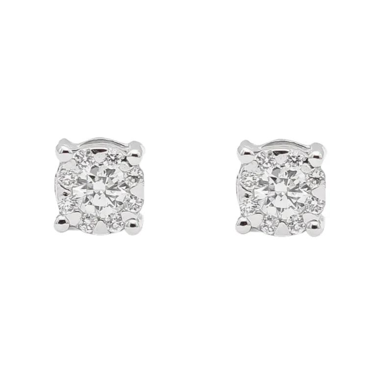 Pendientes Elsa Diamantes 0,30ct Oro Blanco 18K