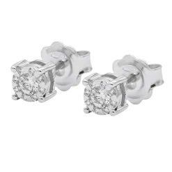 Pendientes Elsa Diamantes 0,30ct Oro Blanco 18K