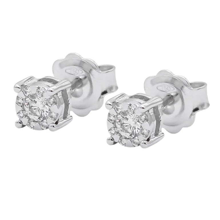 Pendientes Elsa Diamantes 0,30ct Oro Blanco 18K