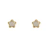 Pendientes Estrella Nácar Oro 18K