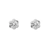 Pendientes Flor Oro Blanco 18K