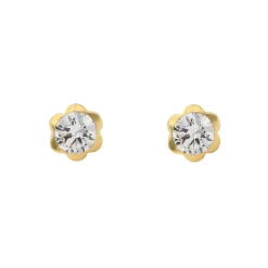 Pendientes Flor Oro 18K