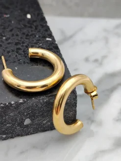 Pendientes Grosse 23mm Plata Dorada