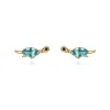 Pendientes Iguanodon Plata Dorada