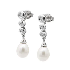 Pendientes Jasmine Diamantes Oro Blanco 18K