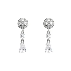 Pendientes Kaia Oro Blanco 18K